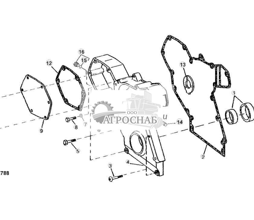 7703 Timing Gear Cover and Front Oil Seal 